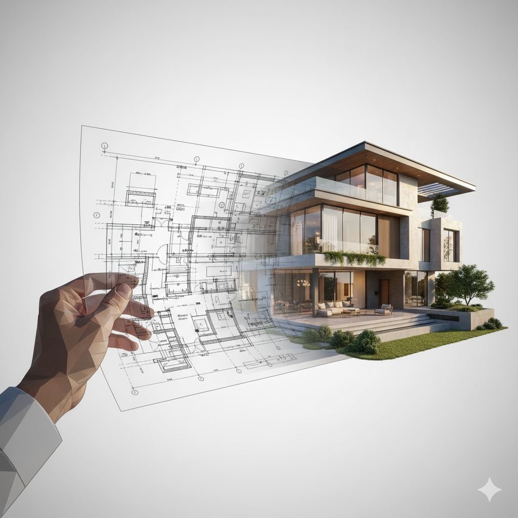 Signature PENOLD architectural asset at dusk